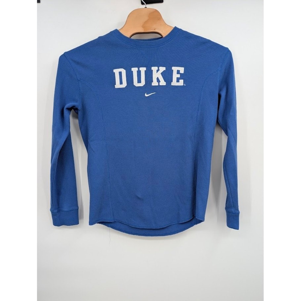 Nike Duke Blue Devils long sleeve waffle knit shirt Men's sz XL